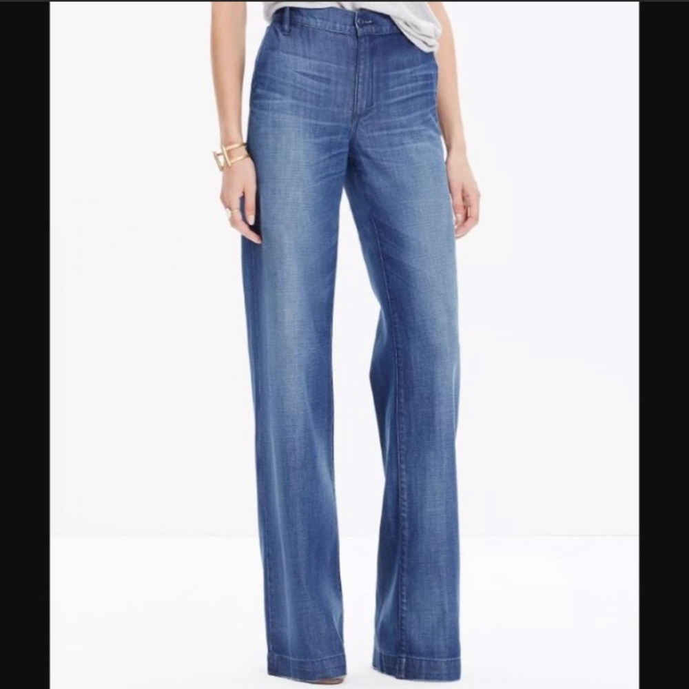 Madewell Trouser Wide Leg High Rise Jeans